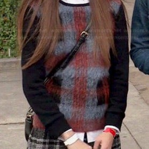 McQ Alexander McQueen Plaid Front Mohair Sweater ASO several TV shows - Picture 5 of 10